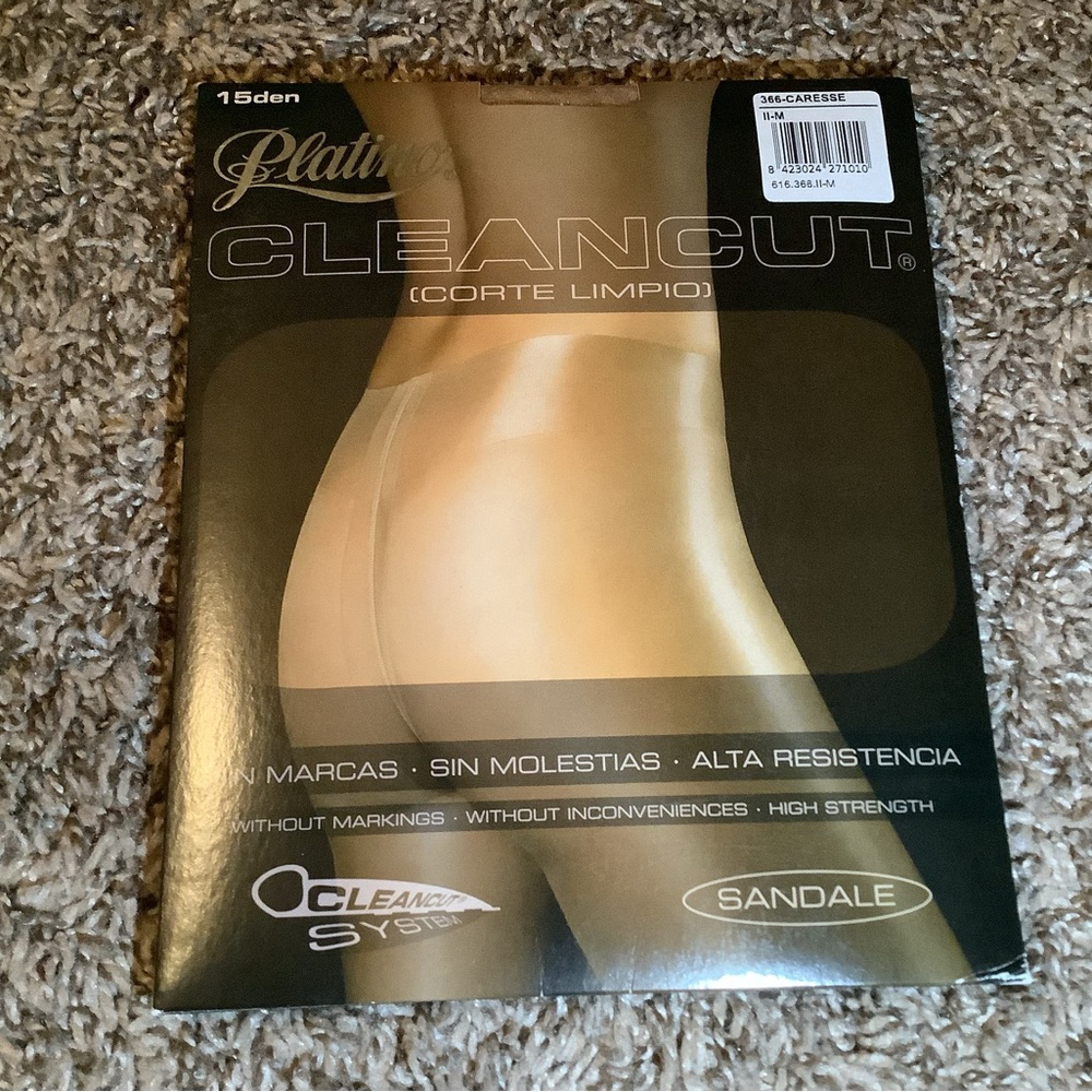 Platino cleancut pantyhose, 15 denier, color caresse, size: M